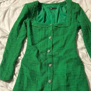 Green Quilted Zara Dress!!